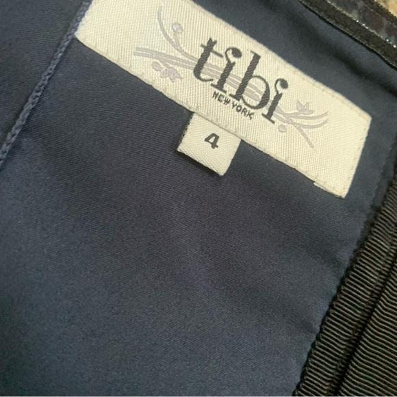 Tibi Navy & Black Strapless Mini Dress Size 4 - Picture 11 of 13